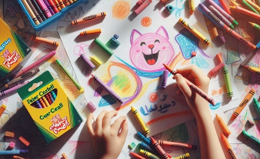 تفاوت مداد شمعی و پاستل چیست؟ مقایسه کاربرد، جنس و کیفیت رنگ