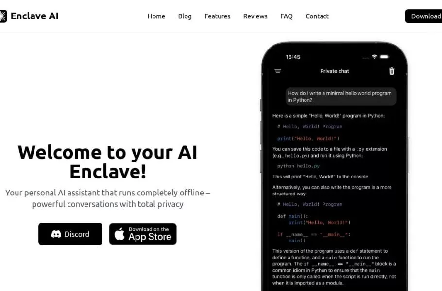 معرفی Enclave AI: هوش مصنوعی قدرتمند گوگل را بدون اینترنت روی آیفون اجرا کنید