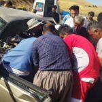 حادثه رانندگی در محور سنندج–مریوان با سه حادثهدیده حادثه رانندگی در محور سنندج–مریوان با سه حادثهدیده