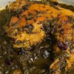 خورش اسفناج پهلو شمالی با عطر برگ سیر تازه و طعم نارنج خورش اسفناج پهلو شمالی با عطر برگ سیر تازه و طعم نارنج