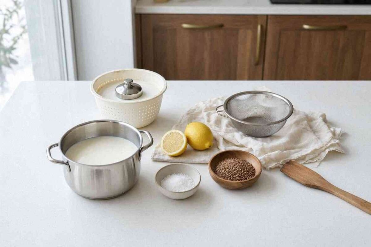 طرز تهیه پنیر خانگی با شیر و دانه کتان | آب پنیر را دور بریزیم یا استفاده کنیم؟ طرز تهیه پنیر خانگی با شیر و دانه کتان | آب پنیر را دور بریزیم یا استفاده کنیم؟