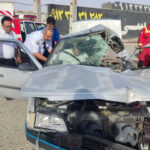 تصادف پژو با کامیون در جاده کرج _ هشتگرد؛ حادثه مرگبار نبود